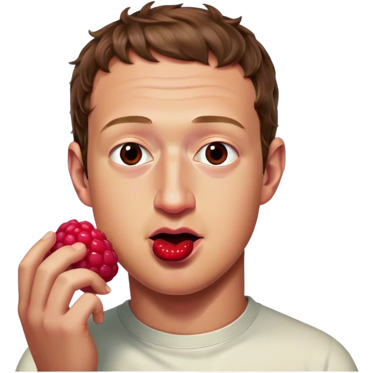 zuckerburg eats a raspberry emoji