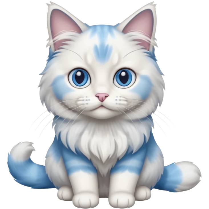 Full body Blue white ragdoll cat  emoji