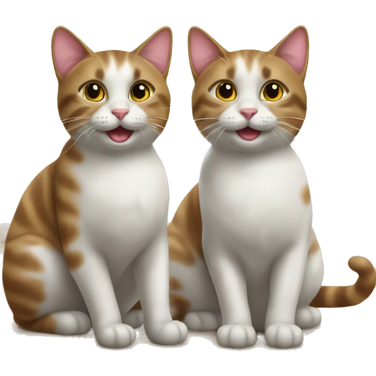 two happy cats new house emoji