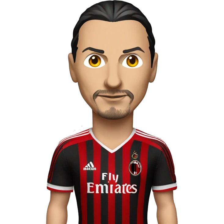 Zlatan ibrahimovic full body in red ac milan jersey emoji