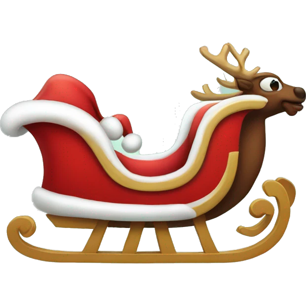 Santa's-sleigh emoji