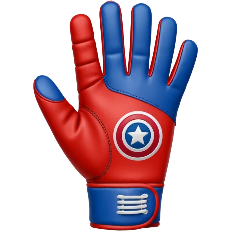Hand glove one finger american football in blue (#00A3E0) and red (#F9423A)  emoji