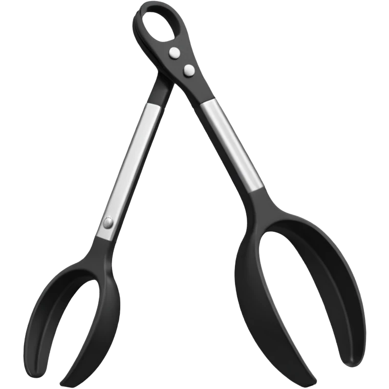 Black Silicon Kitchen tongs emoji