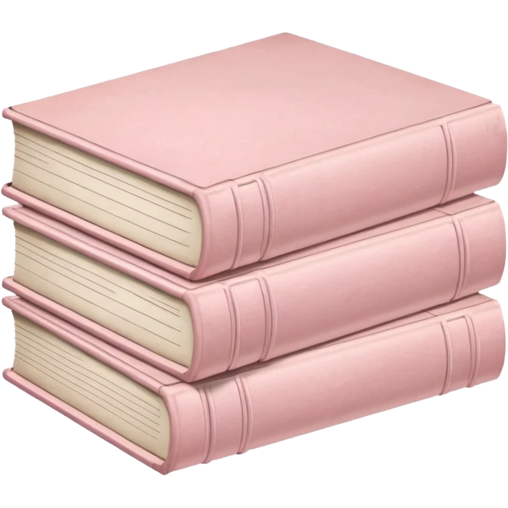 stack of pale pink stack of Document books emoji