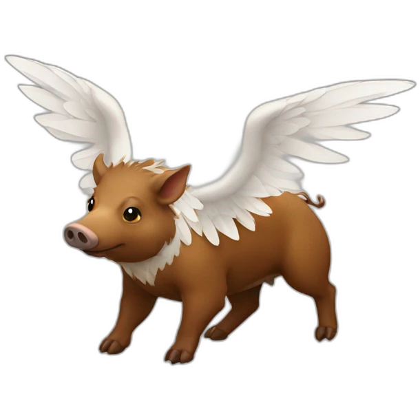 holy boar with wings emoji