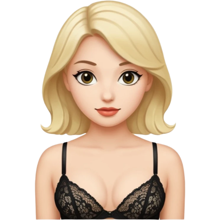 women in bra emoji