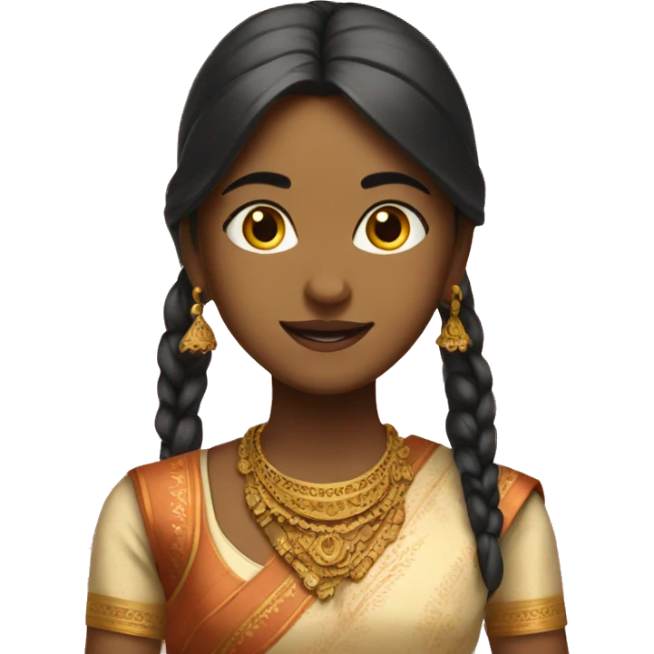 A girl in indian tradtional dress  emoji