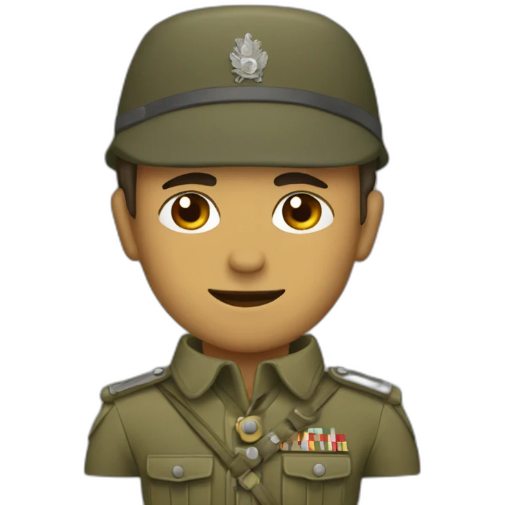 Soldado con perro emoji