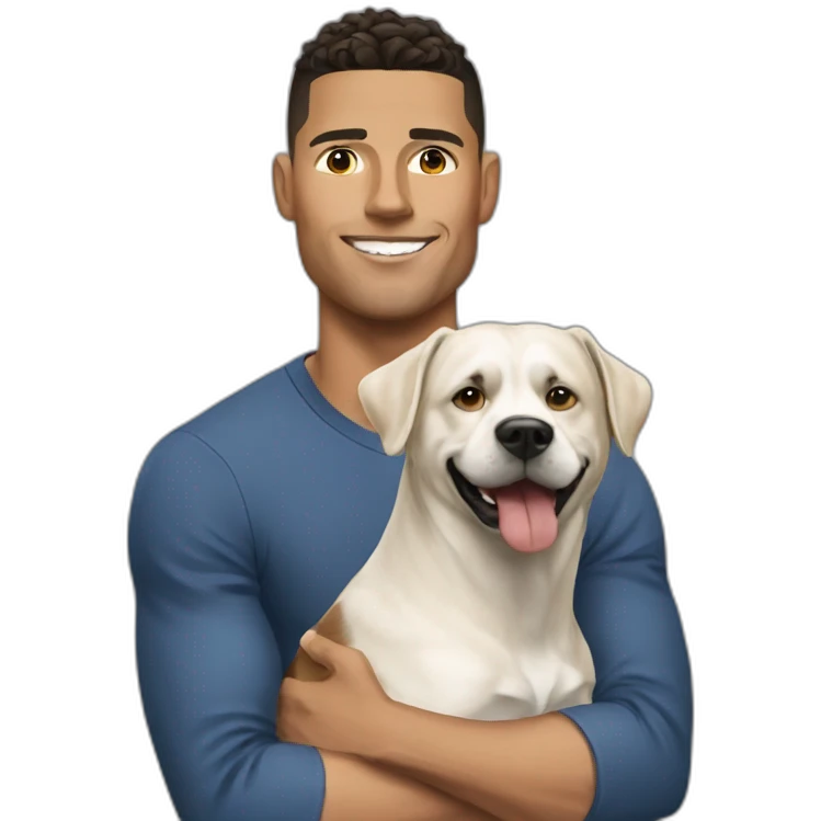 ronaldo with a dog emoji