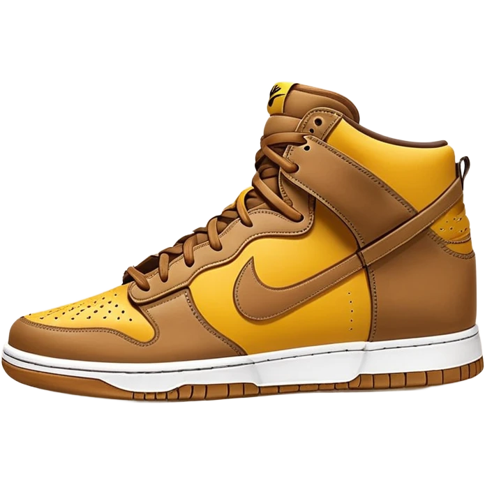 Nike Dunk Curry sneakers, yellow-brown color scheme emoji
