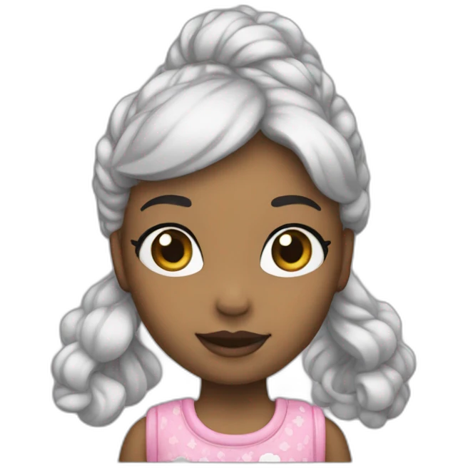 A girl wearThe hello kitty skert emoji