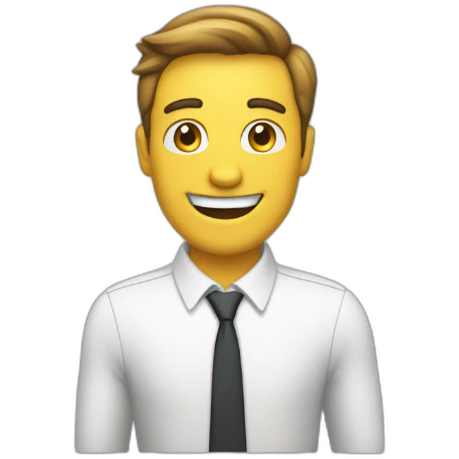 sales man skyrocket happy for sales emoji