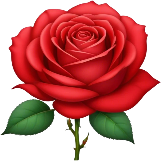 Rose the color of Persian red emoji