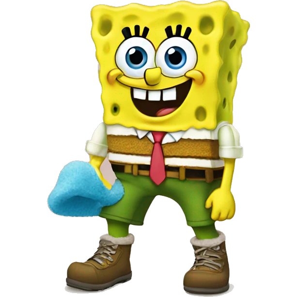 spongebob with uggs on emoji