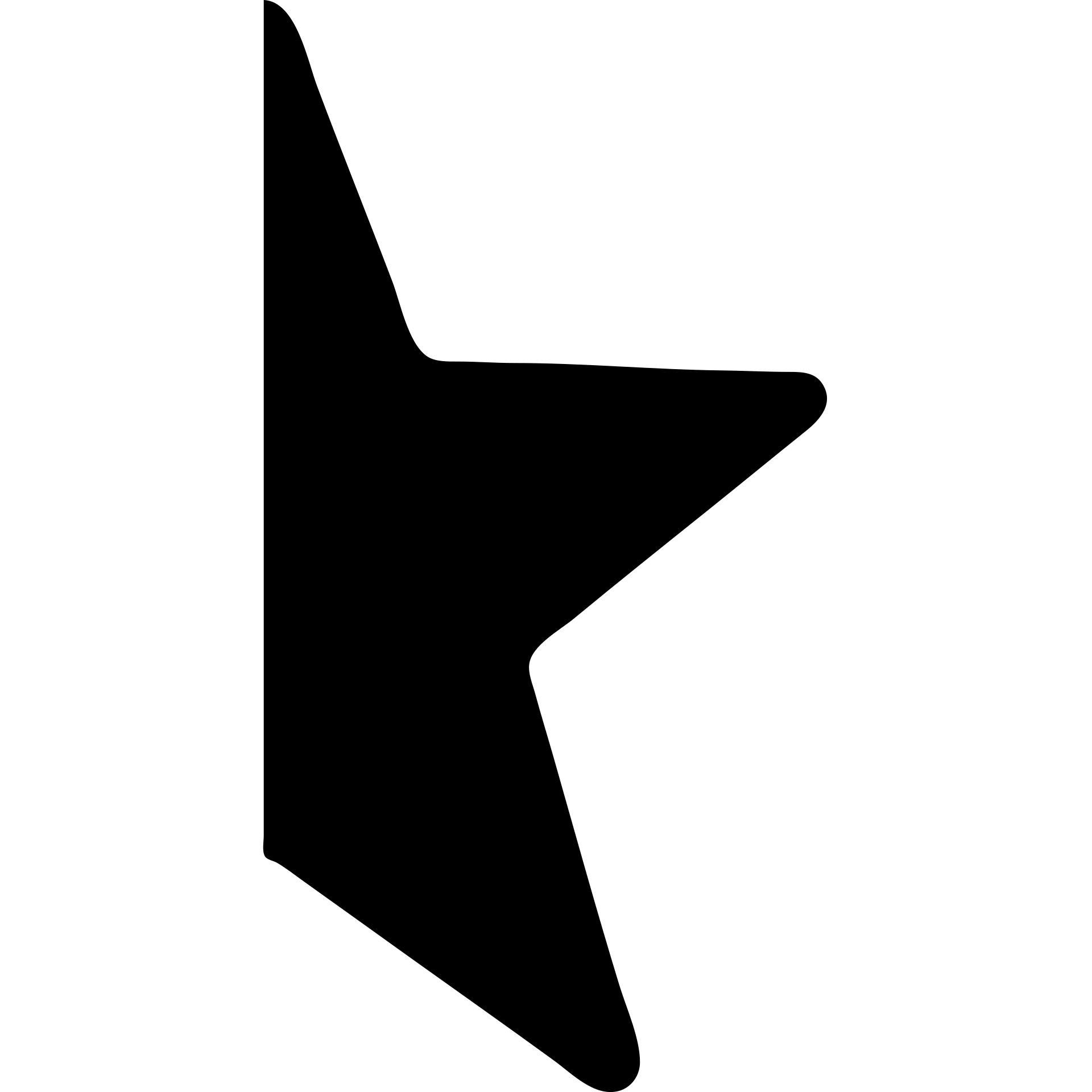 half golden and half black star, split vertically emoji