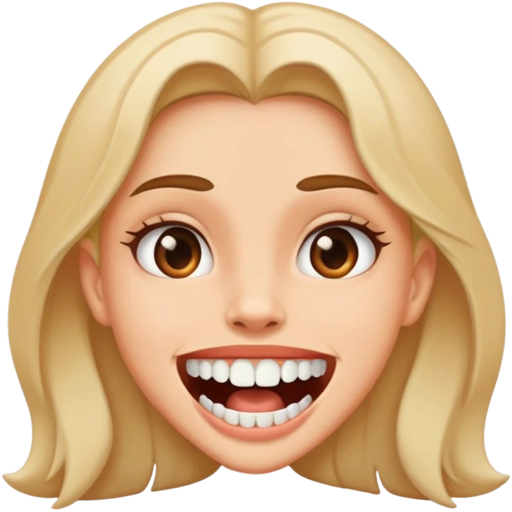 Girl with buck teeth emoji