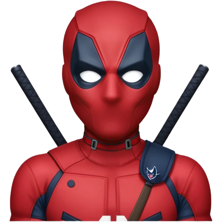 Deadpool with New England Patriots jersey emoji