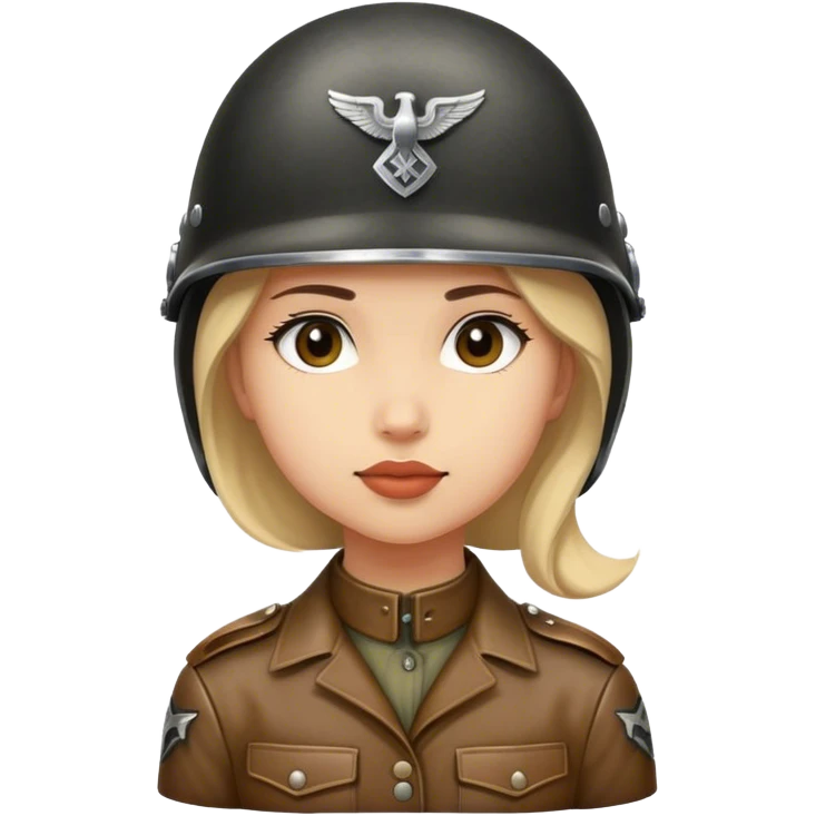 Copilot leather helmet girl second world war emoji