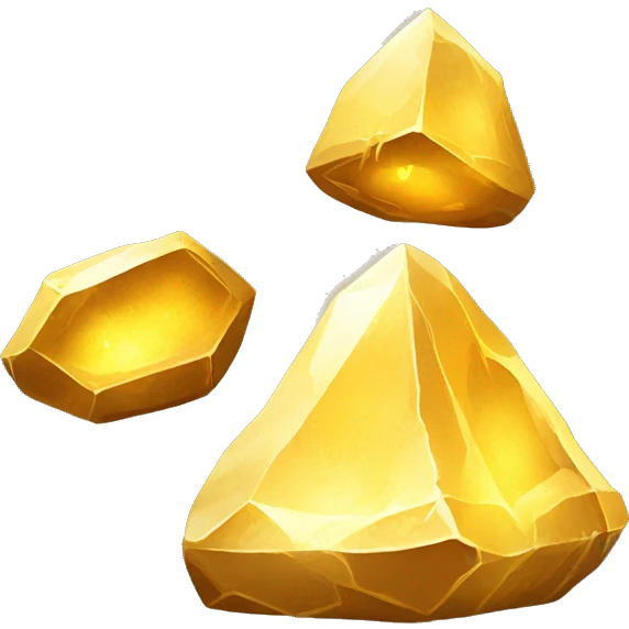 Glowing gold ancient stone emoji