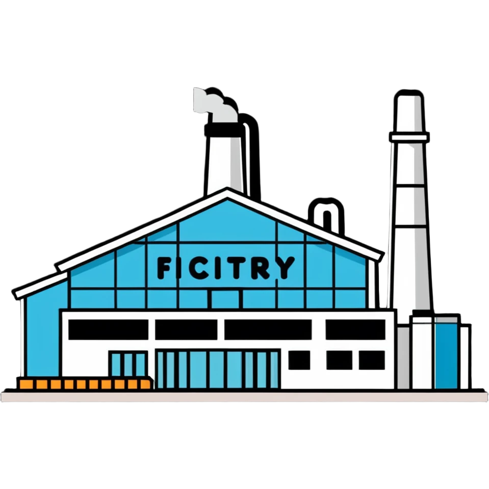 Factory building with Flint Michigan text emoji