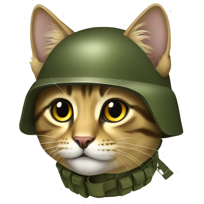 Ukrainian military cat emoji