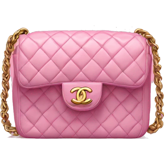 Chanel bag pink emoji