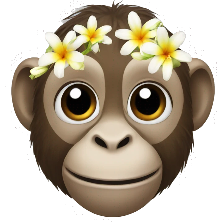 Monkey with flower emoji