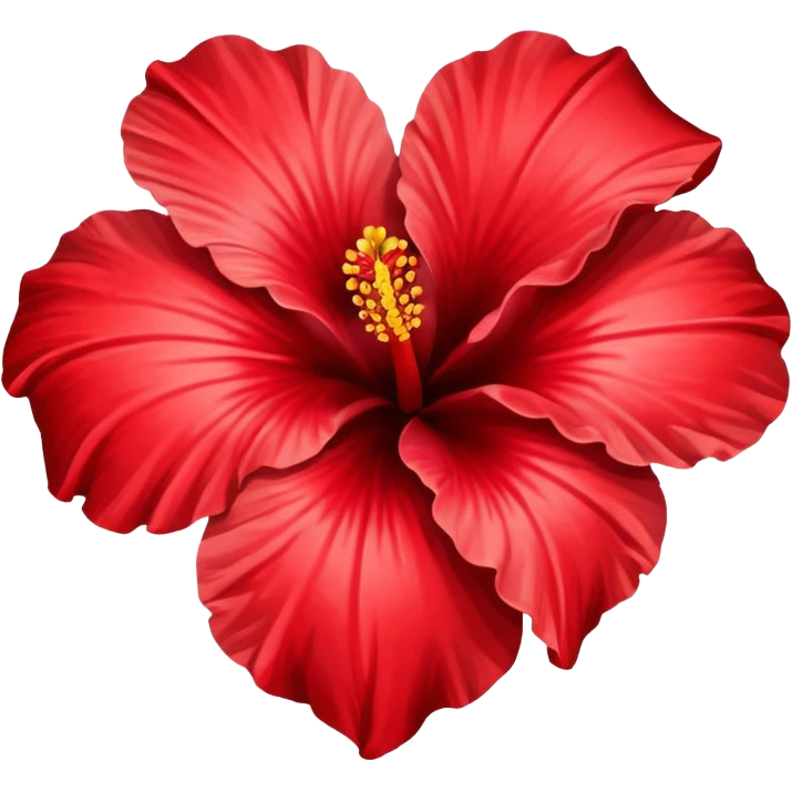 A hibiscus flower but in the shape of a heart emoji