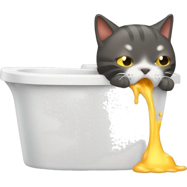 cat puking emoji
