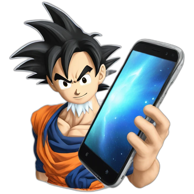 Goku-ultra-instinc-take-phone emoji