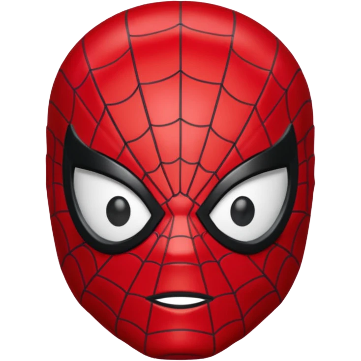 Spiderman Lego head full black not red emoji