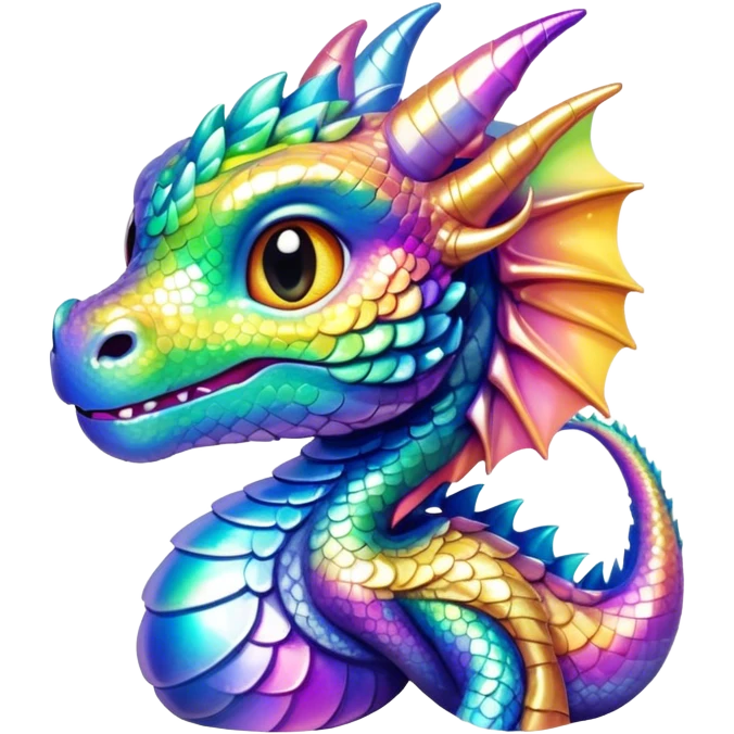 baby iridescent dragon emoji