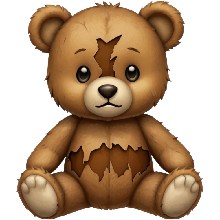 Baby teddy bear beat up emoji