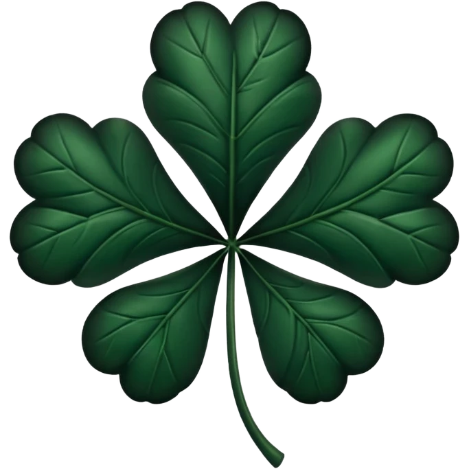 Five leaf black clover emoji