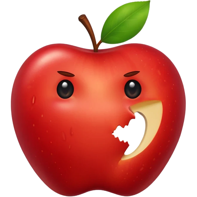 Bite Mark  on a apple  emoji
