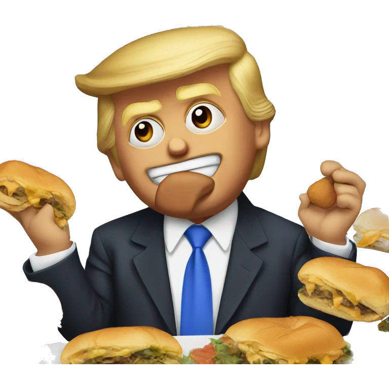 donald trump eing eating emoji