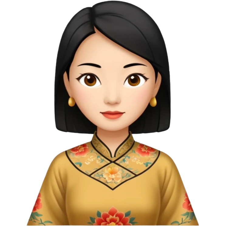 Chinese woman in her fifties. emoji