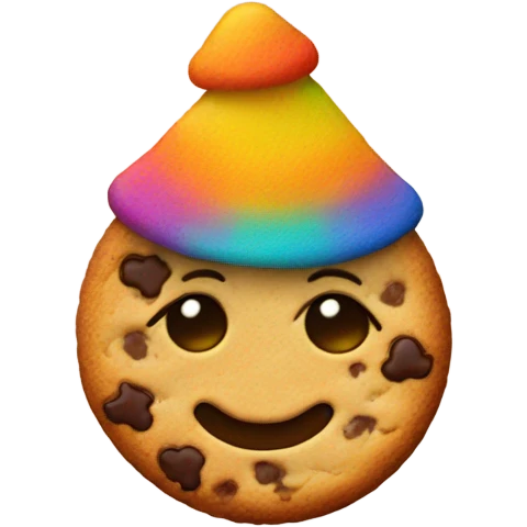 Cookie with hat emoji