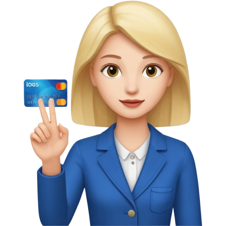 Lady with hand out for someone’s debit card  emoji