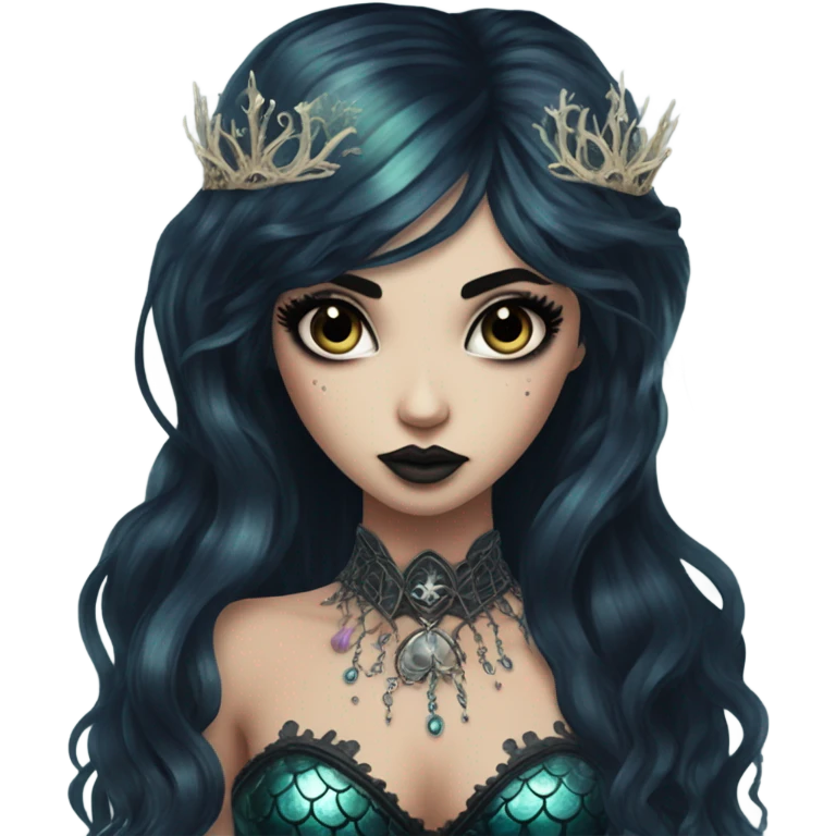 goth mermaid hime girl emoji