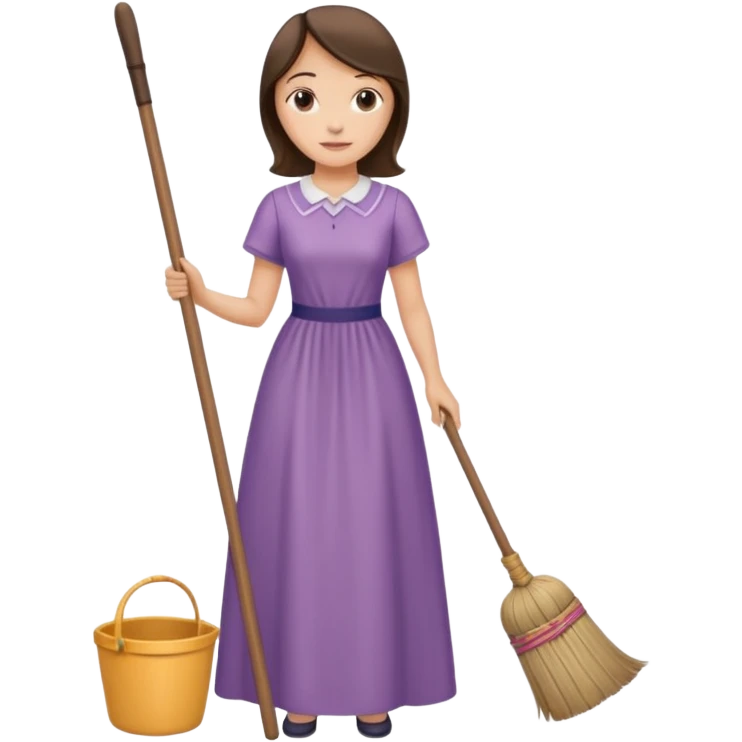 lady sweeping dust emoji