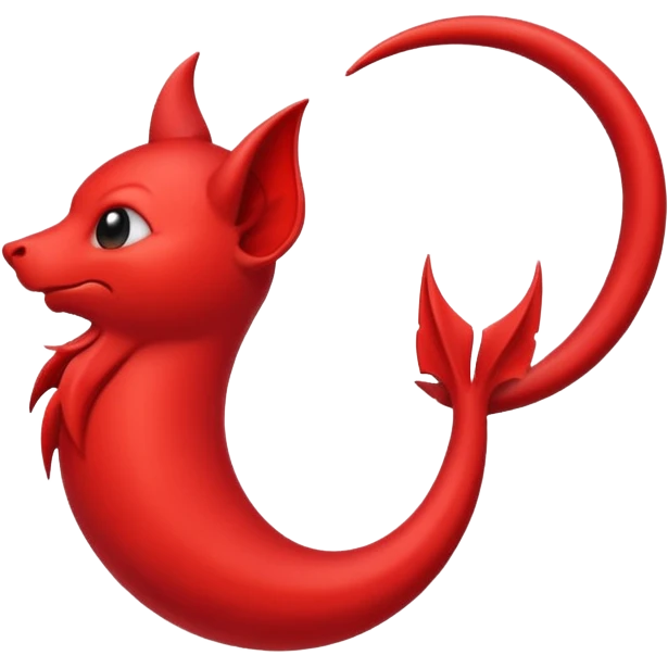 pointed devil tail, simple emoji