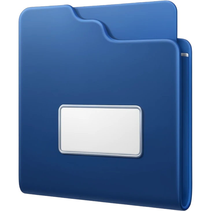 a dark blue file with blank name label on it emoji