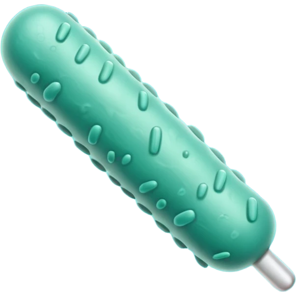 Multiple Lactobacillus bacteria emojis, thick rod shape, teal green, soft fibrous texture, clean ingredient icon style
 emoji