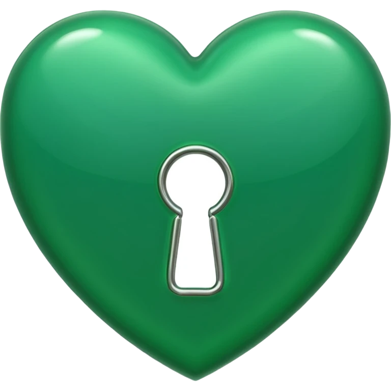 green heart with a keyhole emoji