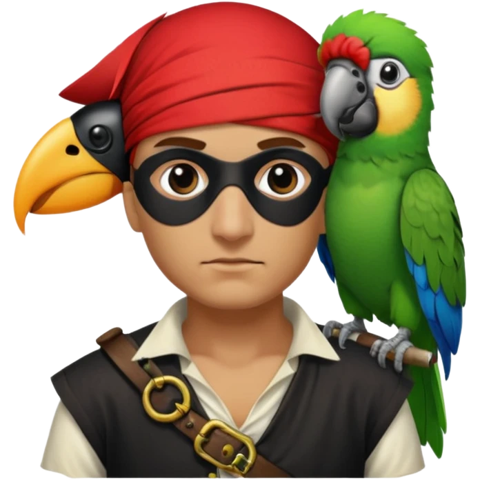 pirate and parrot emoji