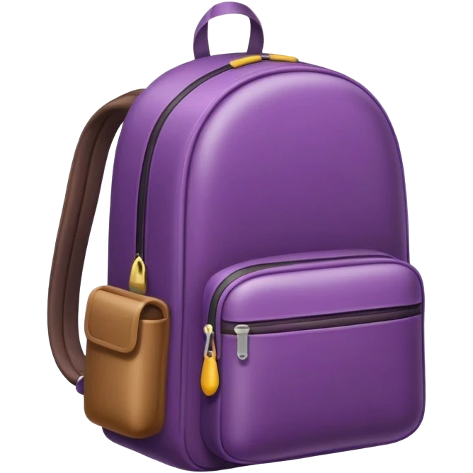 back pack and eggplant  emoji