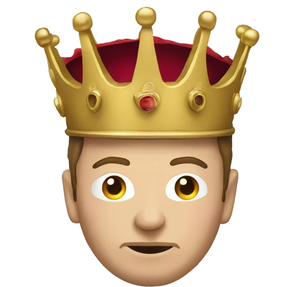 elon musk mask with crown emoji