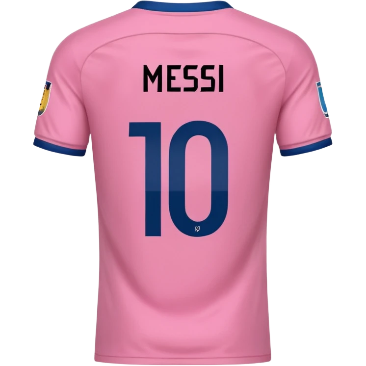 create an emoji of a pink football shirt that has MESSI 10 written on the back of it emoji