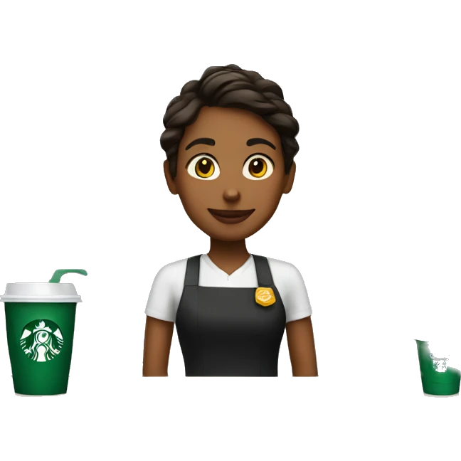 A starbuck cashier emoji